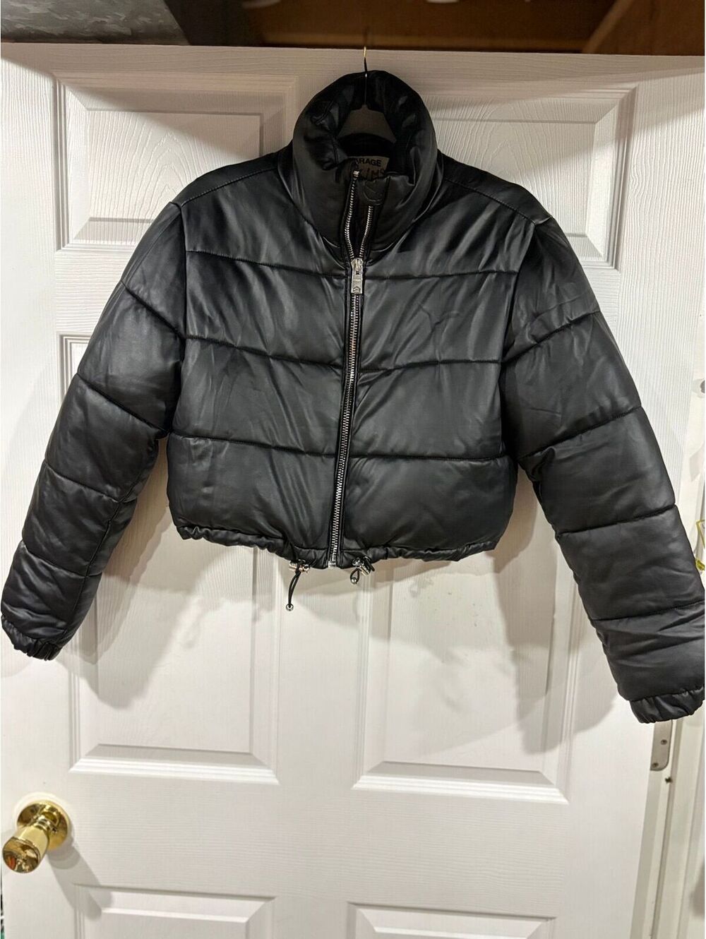 #210 Garage Black puffer coat